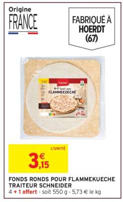 Fonds Ronds pour Flammekueche Traiteur Schneider