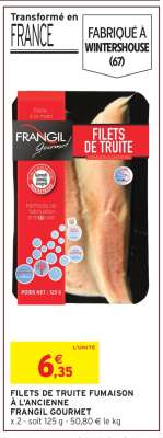 FILETS DE TRUITE FUMAISON A L'ANCIENNE FRANGIL GOURMET