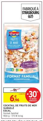 COCKTAIL DE FRUITS DE MER SURGELÉ