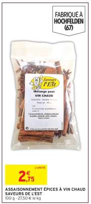 ASSAISONNEMENT ÉPICES À VIN CHAUD SAVEURS DE L'EST