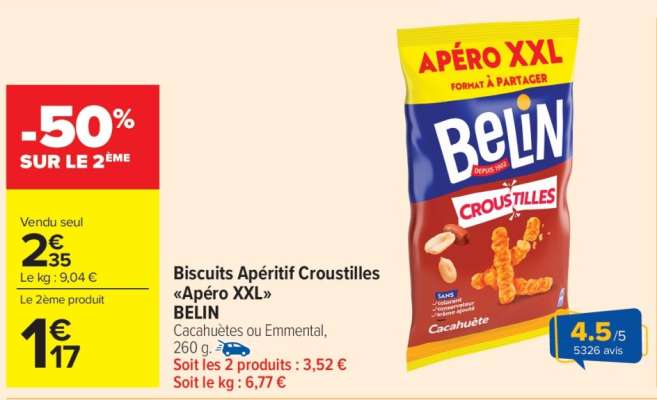 Biscuits Apéritif Croustilles "Apéro XXL" BELIN