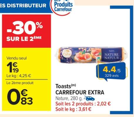 Toasts CARREFOUR EXTRA
