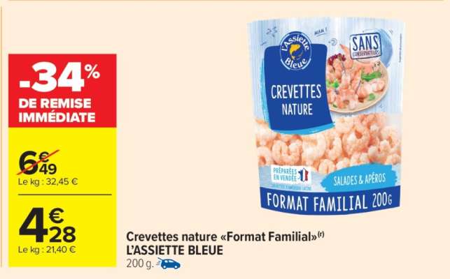 CREVETTES NATURE FORMAT FAMILIAL