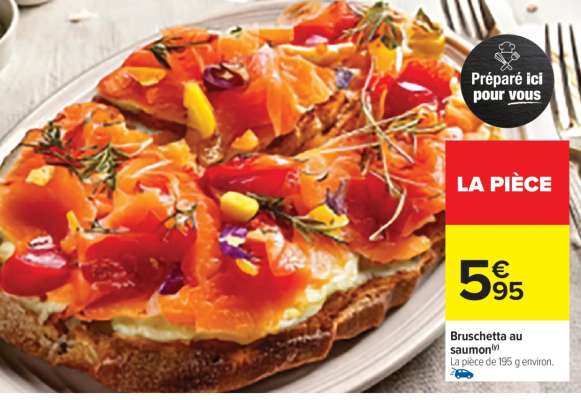 Bruschetta au saumon