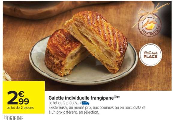 Galette individuelle frangipane