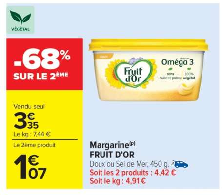 Margarine FRUIT D’OR