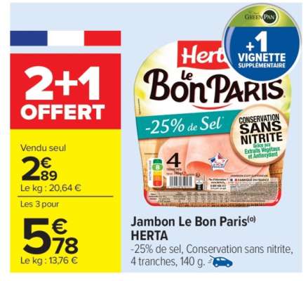 Jambon Le Bon Paris Herta