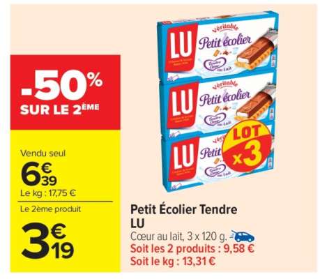 Petit écolier Tendre LU