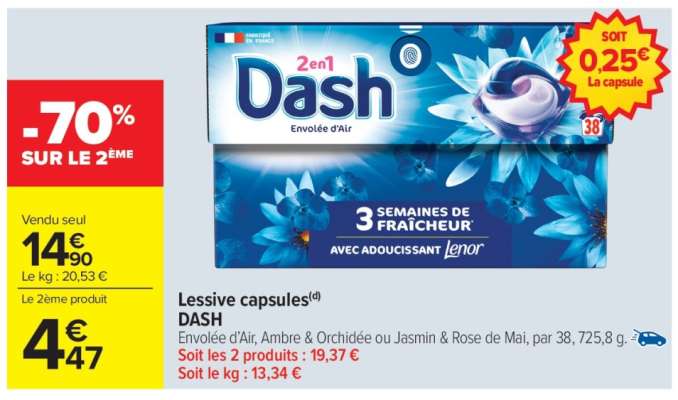 LESSIVE CAPSULES "DASH"
