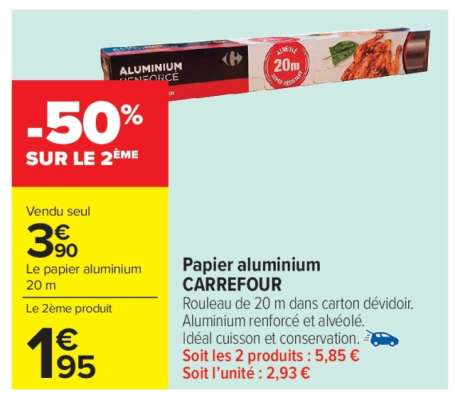Papier aluminium CARREFOUR