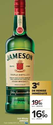 Irish whisky JAMESON
