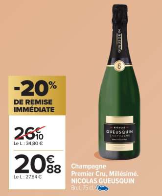 Champagne Premier Cru, Millésimé. NICOLAS GUESQUIN