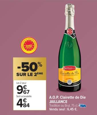 A.O.P. Clairette de Die JAILLANCE