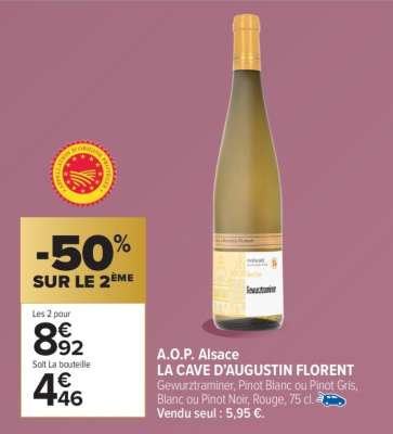A.O.P. Alsace LA CAVE D'AUGUSTIN FLORENT