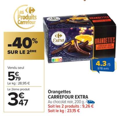 Orangettes CARREFOUR EXTRA
