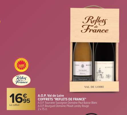 A.O.P. Val de Loire COFFRETS "REFLETS DE FRANCE"