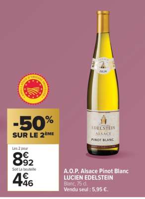 A.O.P. Alsace Pinot Blanc LUCIEN EDELSTEIN