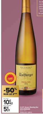 A.O.P. Alsace Riesling Sec WOLFBERGER