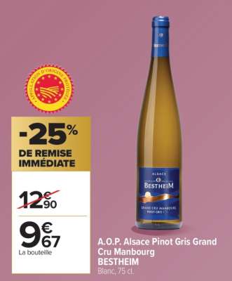 A.O.P. Alsace Pinot Gris Grand Cru Manbourg BESTHEIM