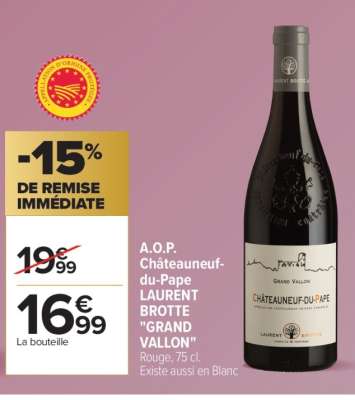 A.O.P. Châteauneuf-du-Pape LAURENT BROTTE "GRAND VALLON"