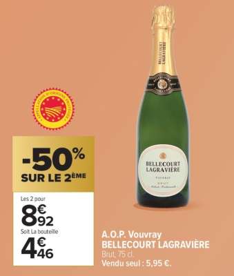 A.O.P. Vouvray BELLECOURT LAGRAVIÈRE