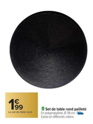 Set de table rond pailleté