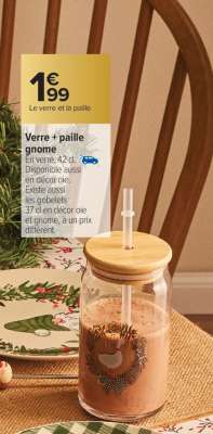 Verre + paille gnome