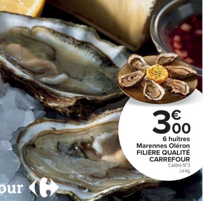 6 huîtres Marennes Oléron