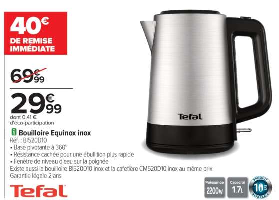 Bouilloire Equinox inox