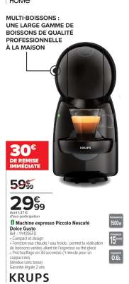 Machine expresso Piccolo Nescafé Dolce Gusto