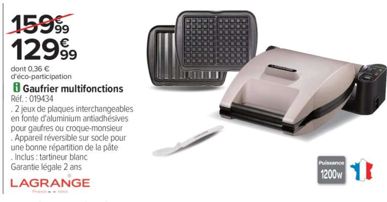 Gaufrier multifonctions