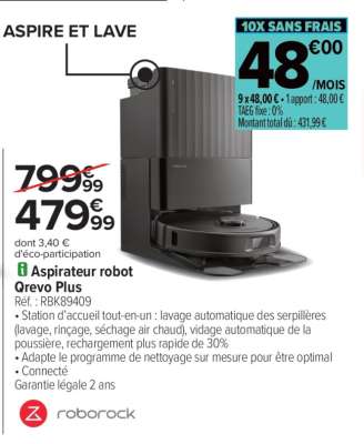 Aspirateur robot Qrevo Plus