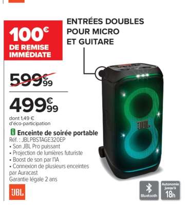Enceinte de soirée portable