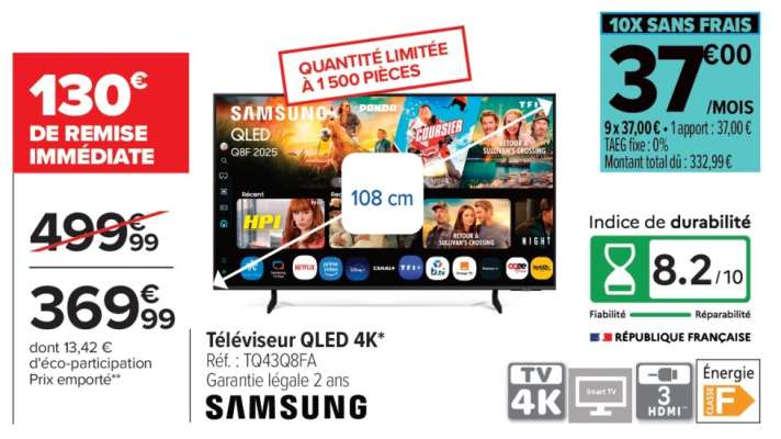 Téléviseur QLED 4K