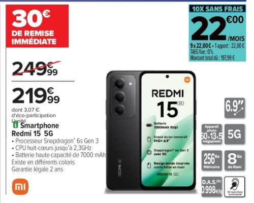 Smartphone Redmi 15 5G