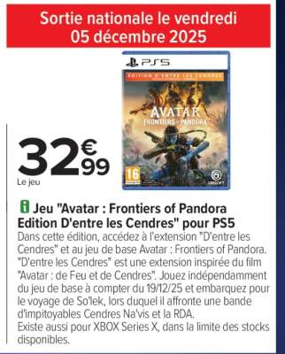 Jeu "Avatar : Frontiers of Pandora Edition D'entre les Cendres" pour PS5