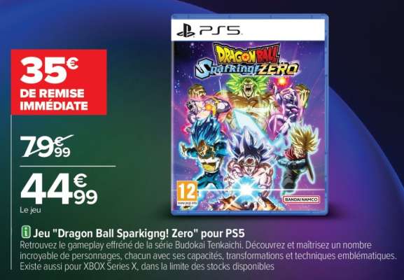 Jeu 'Dragon Ball Sparking! Zero' pour PS5