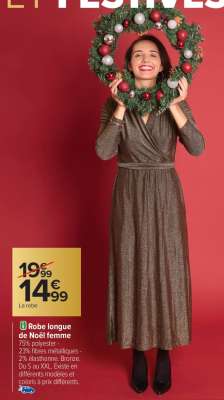 Robe longue de Noël femme