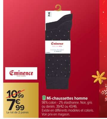 Mi-chaussettes homme