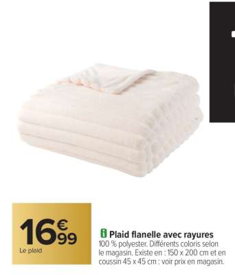 Plaid flanelle avec rayures
