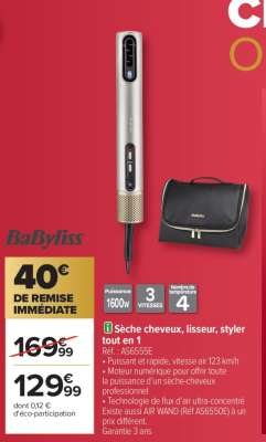 Sèche cheveux, lisseur, styler tout en 1