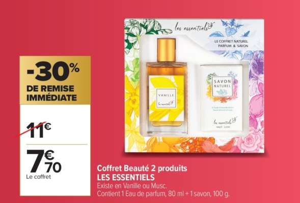 Coffret Beauté 2 produits LES ESSENTIELS