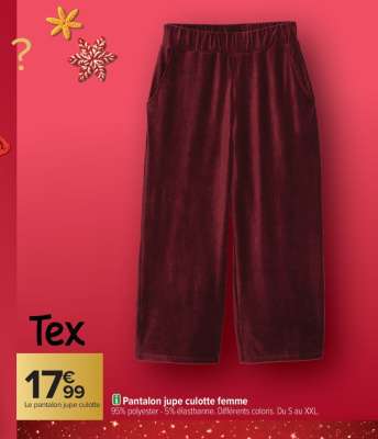 Pantalon jupe culotte femme