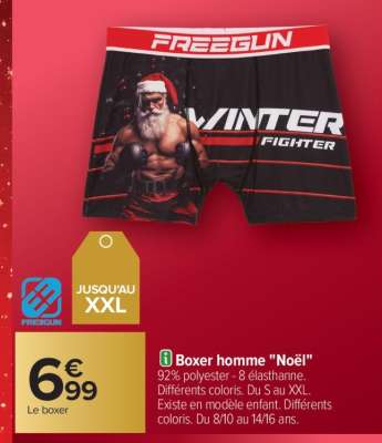 Boxer homme "Noël"