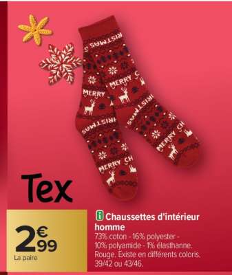 Chaussettes d'intérieur homme