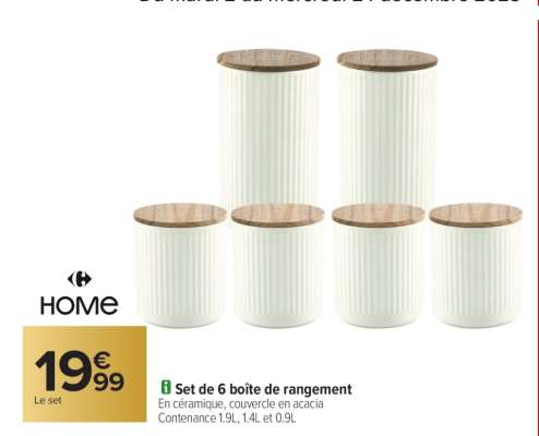 Set de 6 boîte de rangement