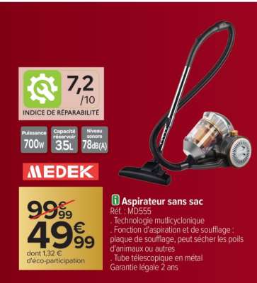 Aspirateur sans sac