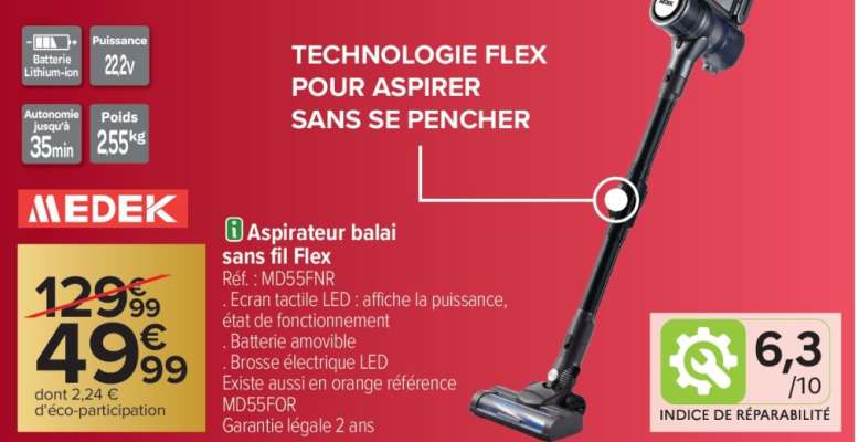 Aspirateur balai sans fil Flex