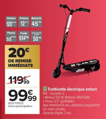 Trottinette électrique enfant