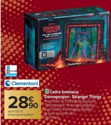 Cadre lumineux Démogorgon - Stranger Things